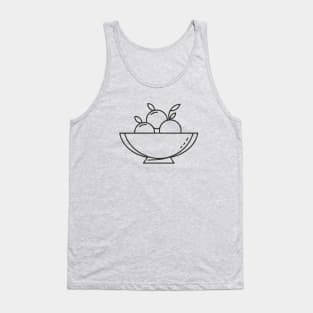 Line art of a fruit bowl Tank Top